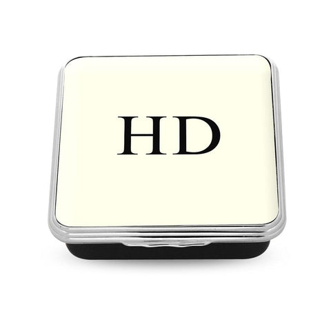 Halcyon Days Monogrammed Square Enamel Box-Enamel Box-Sterling-and-Burke