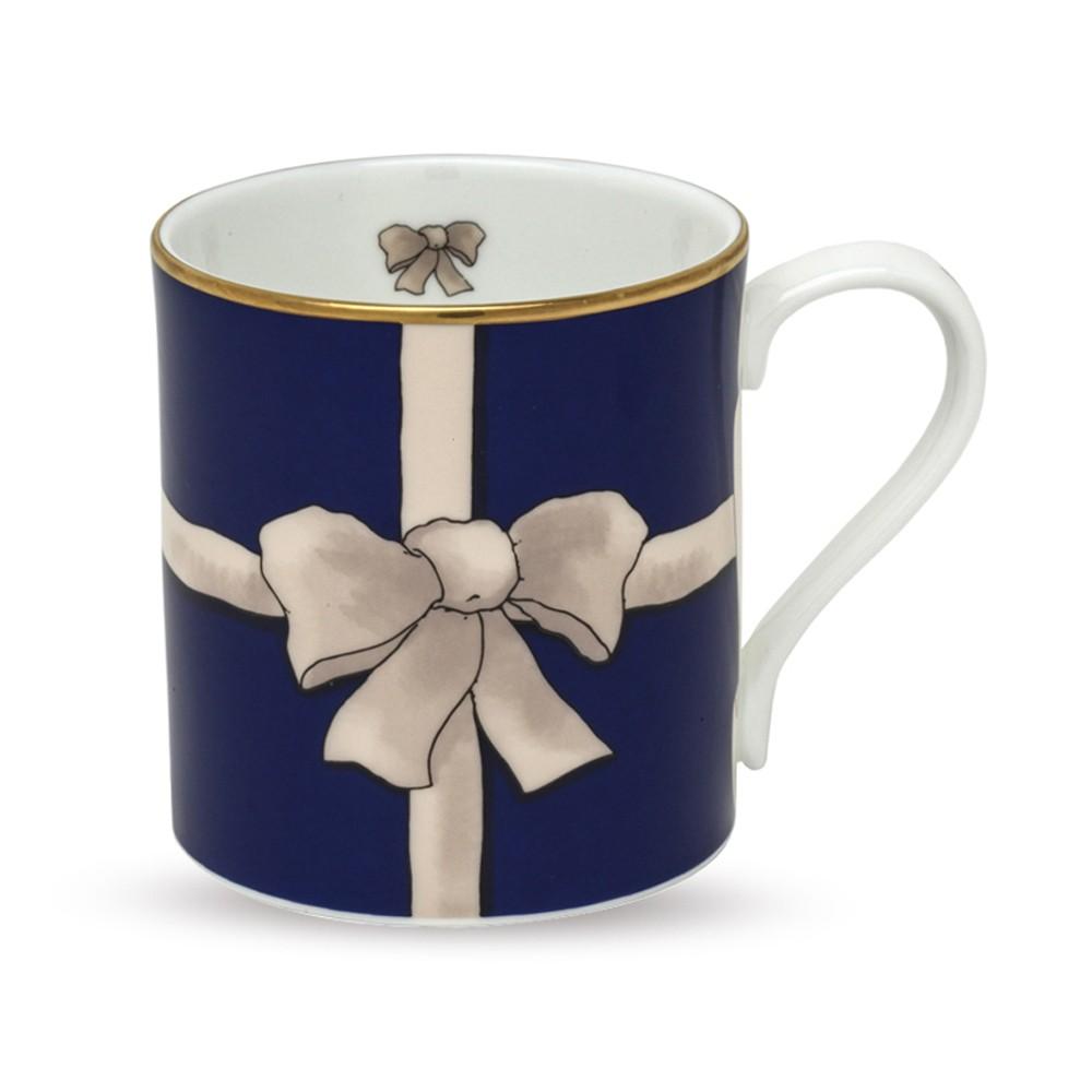 Halcyon Days Ribbon Mug in Blue-Bone China-Sterling-and-Burke