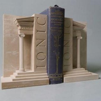 Iconic Order Bookends Sculpture Set | Custom Iconic Order Plaster Model | Extraordinary Quality and Detail | Made in England | Timothy Richards-Desk Accessory-Sterling-and-Burke