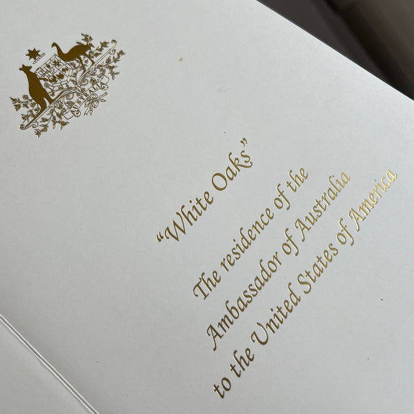 Australian Embassy Proof | Program Cover | Diplomatic Menu Program Folder | Place Card | Graphic Work