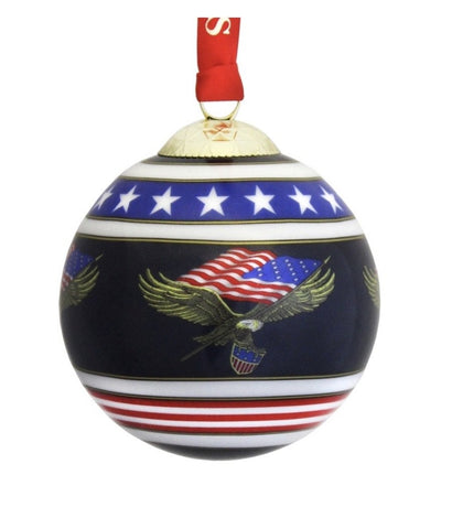 Halcyon Days Star Spangled Banner Christmas Bauble-Ornament-Sterling-and-Burke