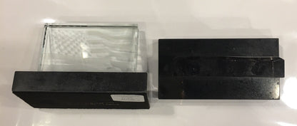 Crystal American Flag-Desk Accessory-Sterling-and-Burke