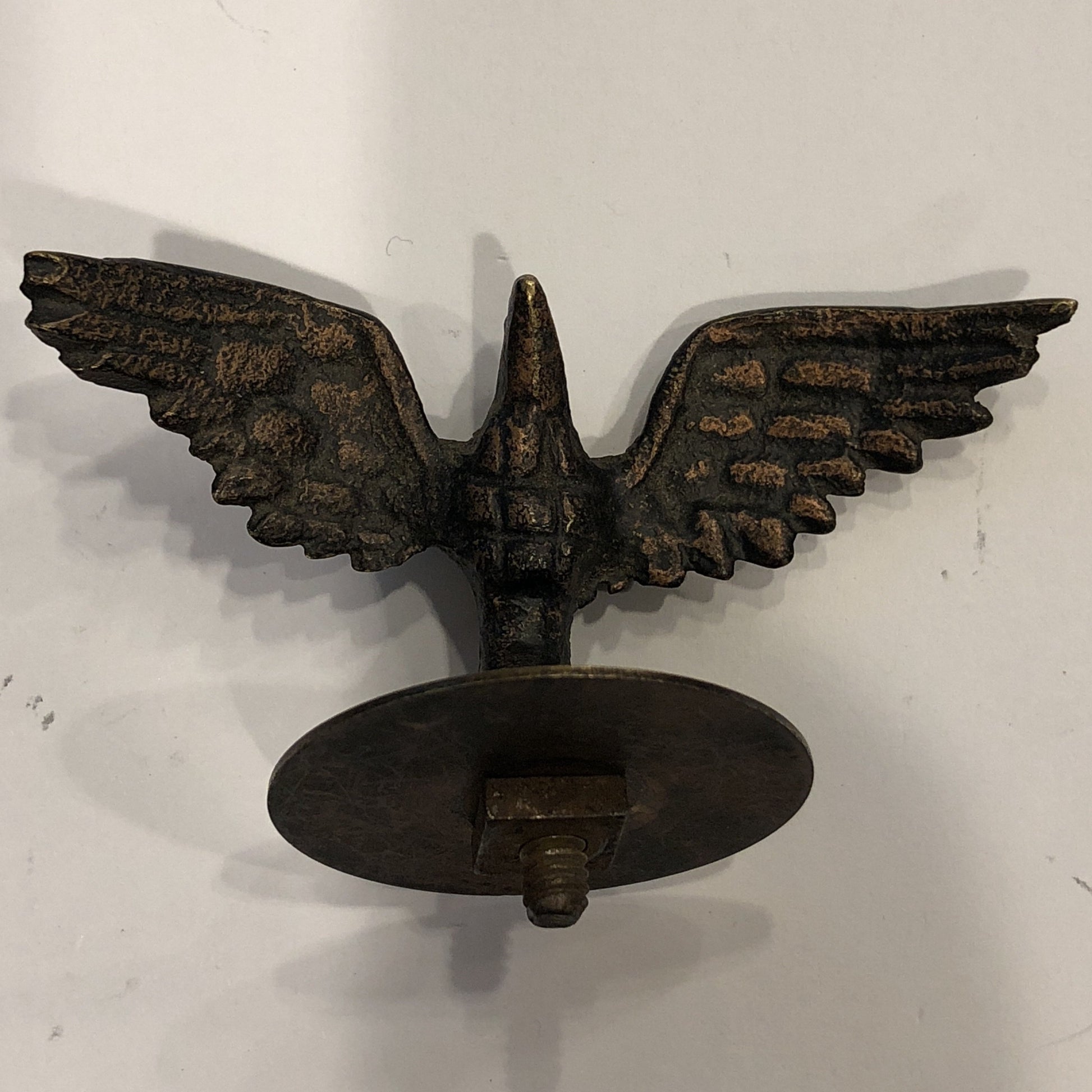 Patriotic Antique | Solid Brass Flagpole Eagle | Eagle Top | US Flag Post Eagle | 1.5 by 3.5 inches-Antique Artifact-Sterling-and-Burke