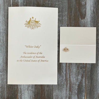 Australian Embassy | Diplomatic Program Cover | Foil Stamped Cover