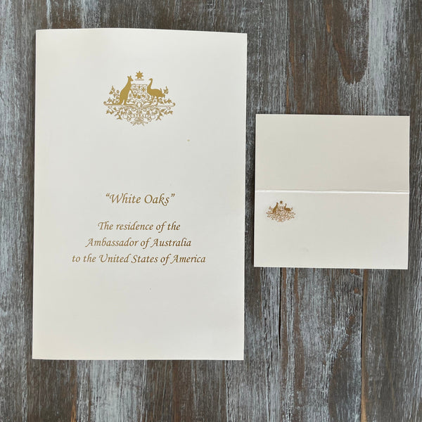 Australian Embassy | Diplomatic Program Cover | Foil Stamped Cover