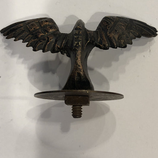 Patriotic Antique | Solid Brass Flagpole Eagle | Eagle Top | US Flag Post Eagle | 1.5 by 3.5 inches-Antique Artifact-Sterling-and-Burke