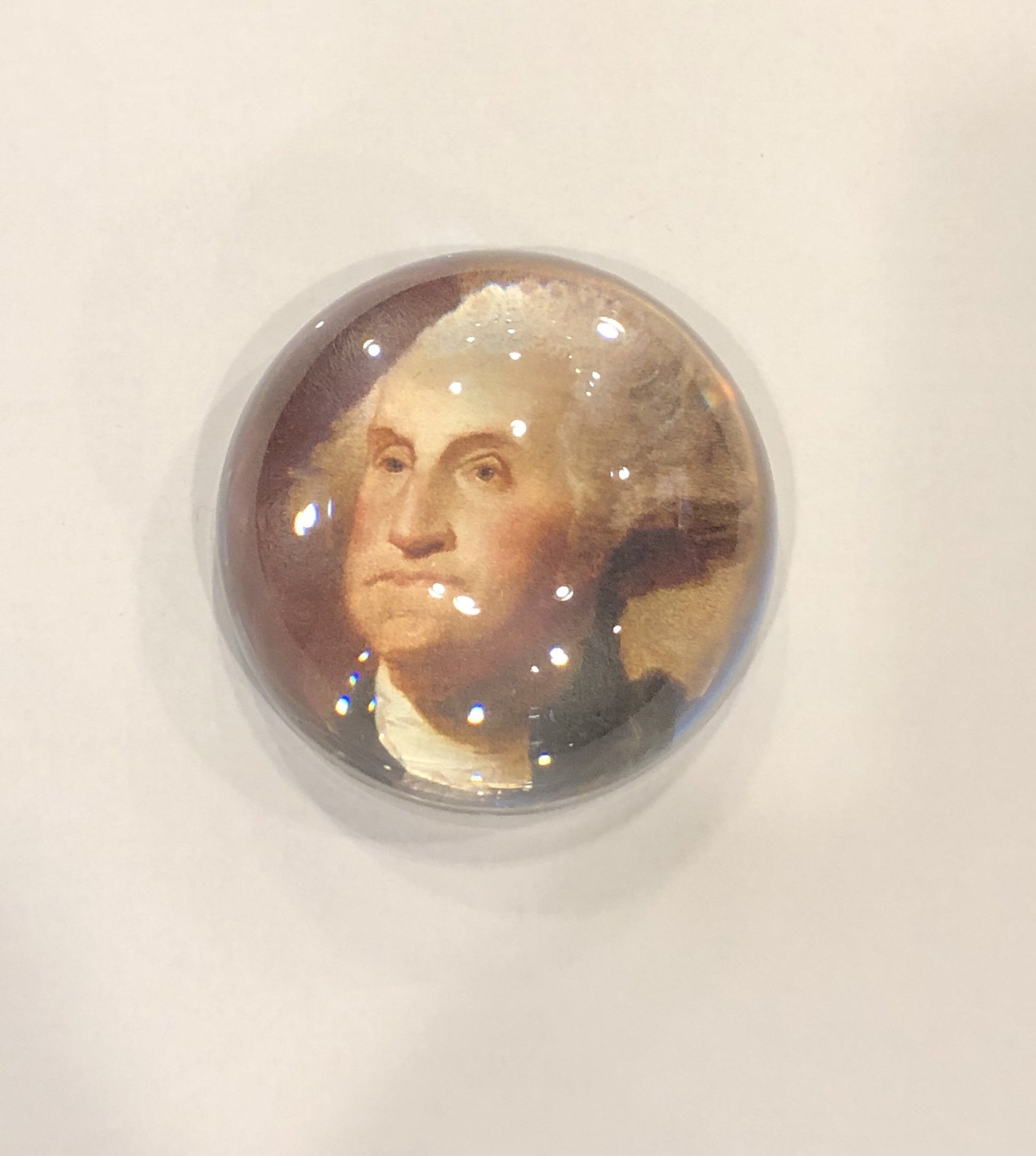 George Washington | Glass Dome Paperweight | Made to Order-Paperweight-Sterling-and-Burke
