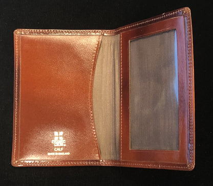 Charing Cross Card Case with Window and Removable Plastic Card Insert | Smooth Calf Leather | Made in England | Sterling and Burke-Business Card Case-Sterling-and-Burke