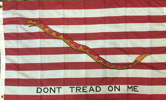 "DON'T TREAD ON ME" Flag | Antique Flag | Custom Frame | 37" x 61"-Vintage Flag-Sterling-and-Burke