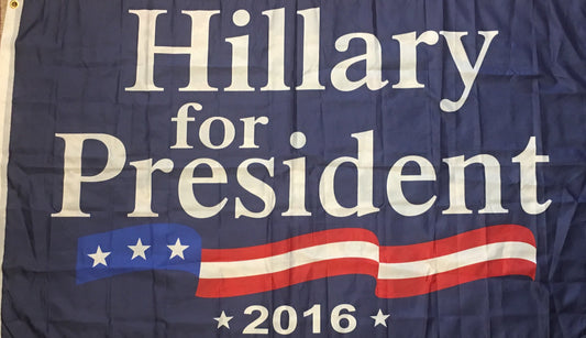 "Hillary for President 2016" | Flag | 36" x 60"-Flag-Sterling-and-Burke