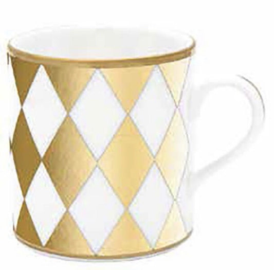 Halcyon Days Parterre Mug in Gold-Bone China-Sterling-and-Burke