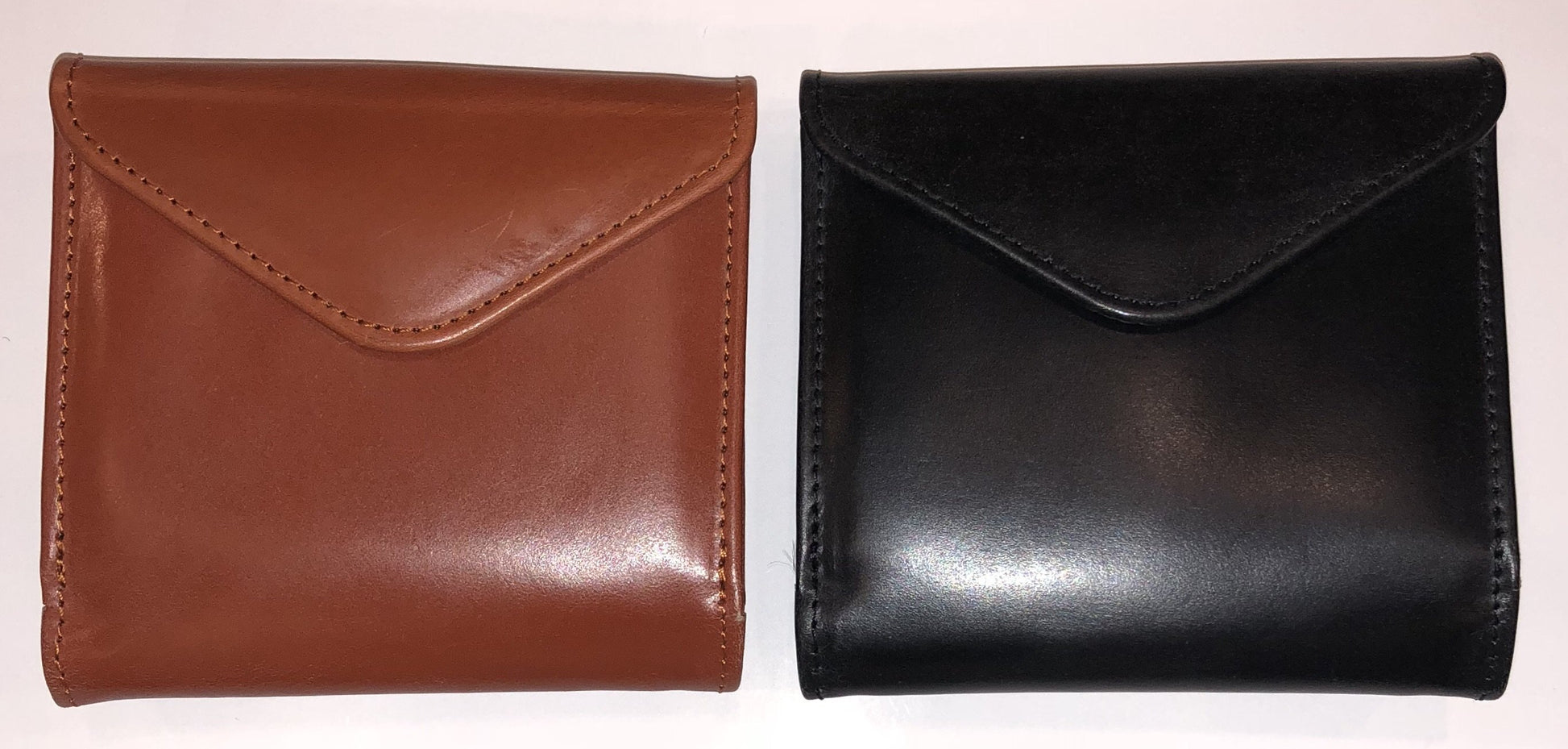 Black bridle hide leather wallet with coin purse and snap | Dark London Tan | Sterling and Burke-Wallet-Sterling-and-Burke