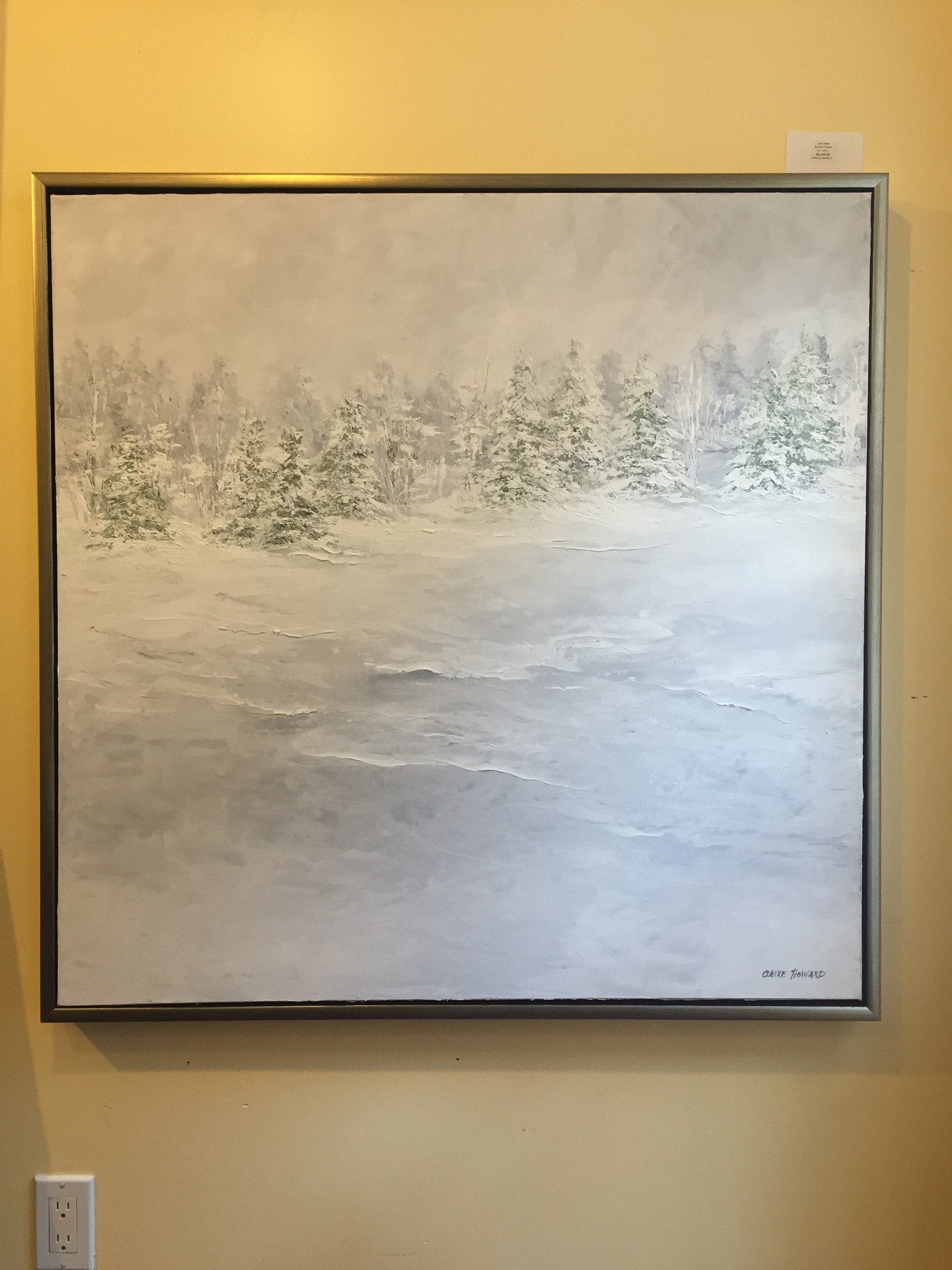 Art | Snow Drifts | Original Oil Painting by Claire Howard | 36" x 36"-Oil Painting-Sterling-and-Burke