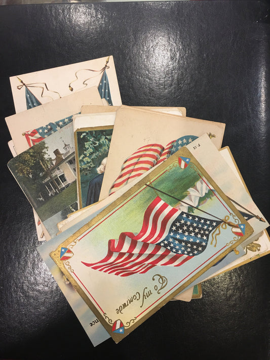 Vintage Post Card | Patriotic Post Cards | Antique American Flag Postcards-Vintage Post Card-Sterling-and-Burke