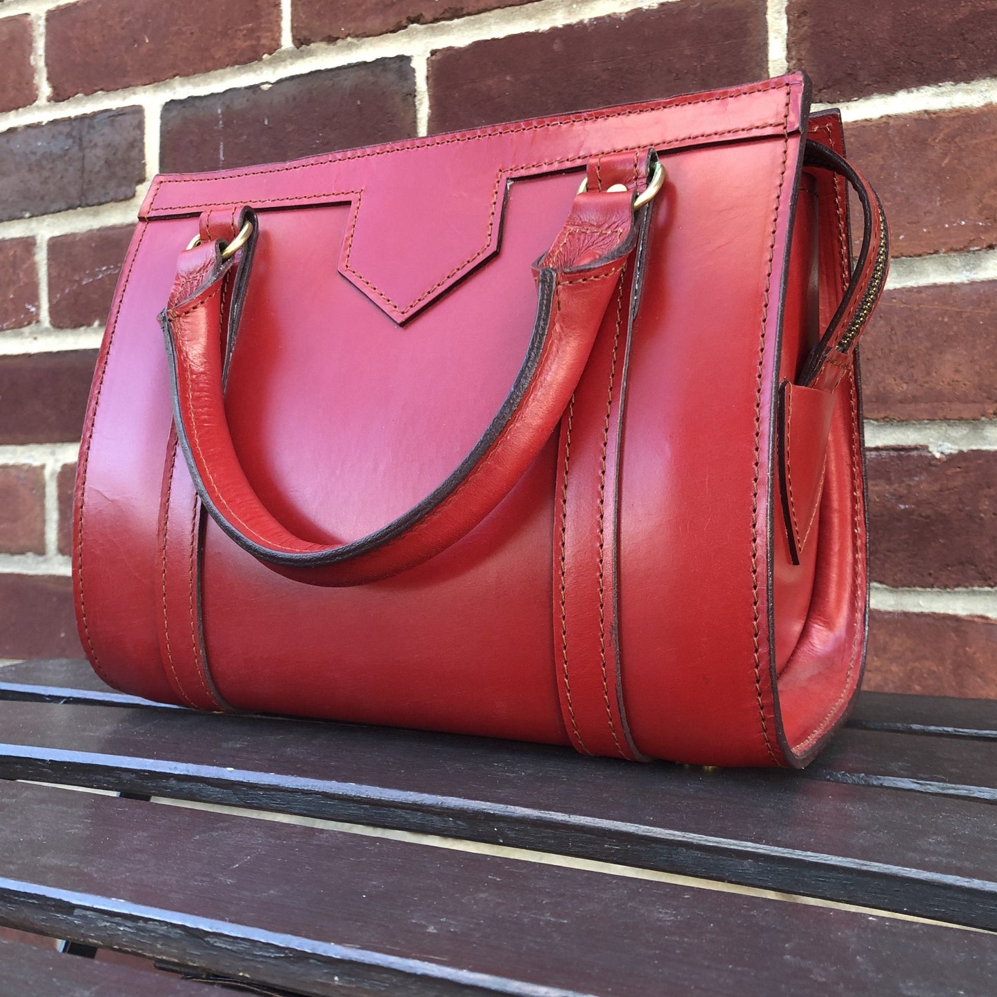 Sterling & Burke Petite Beatrice Handbag in Red-Handbag-Sterling-and-Burke