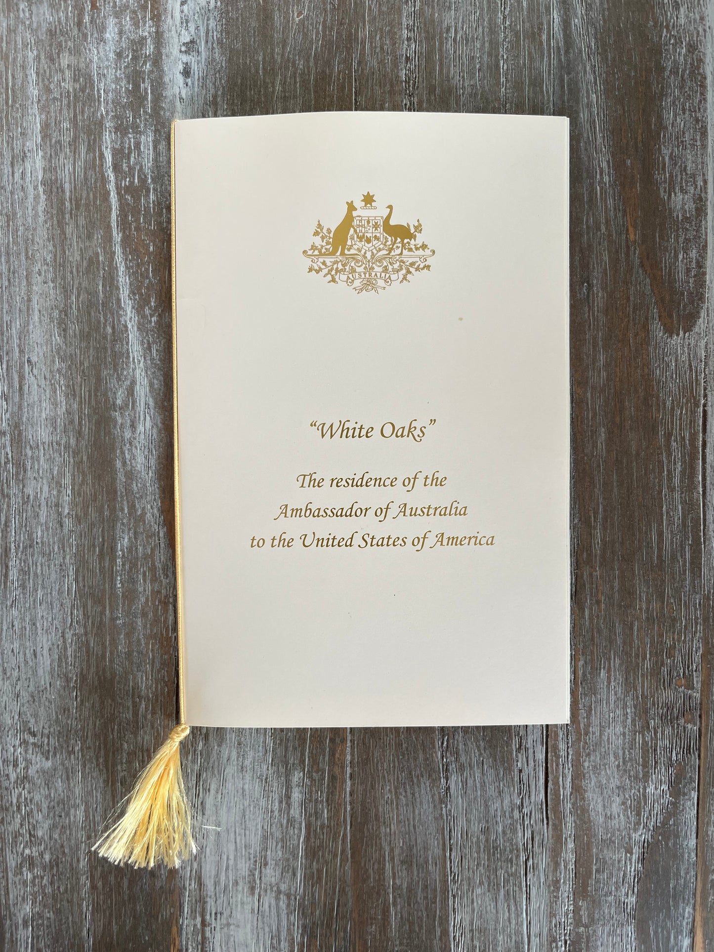 Australian Embassy | Program Pricing | Complete Program including Cover, Blank Inserts, & Tassels