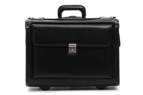 Mobilemax Wheeled Leather Catalog Case | Leather Wheeled Trial Bag-Catalog Case-Sterling-and-Burke