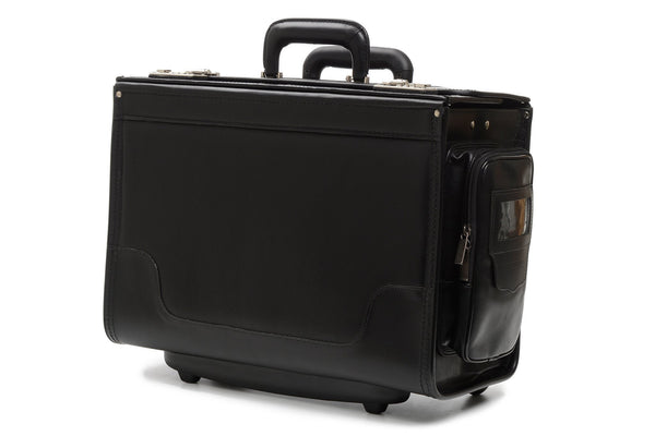 Counselor 18 Inch Wheeled Leather Catalog Case-Catalog Case-Sterling-and-Burke