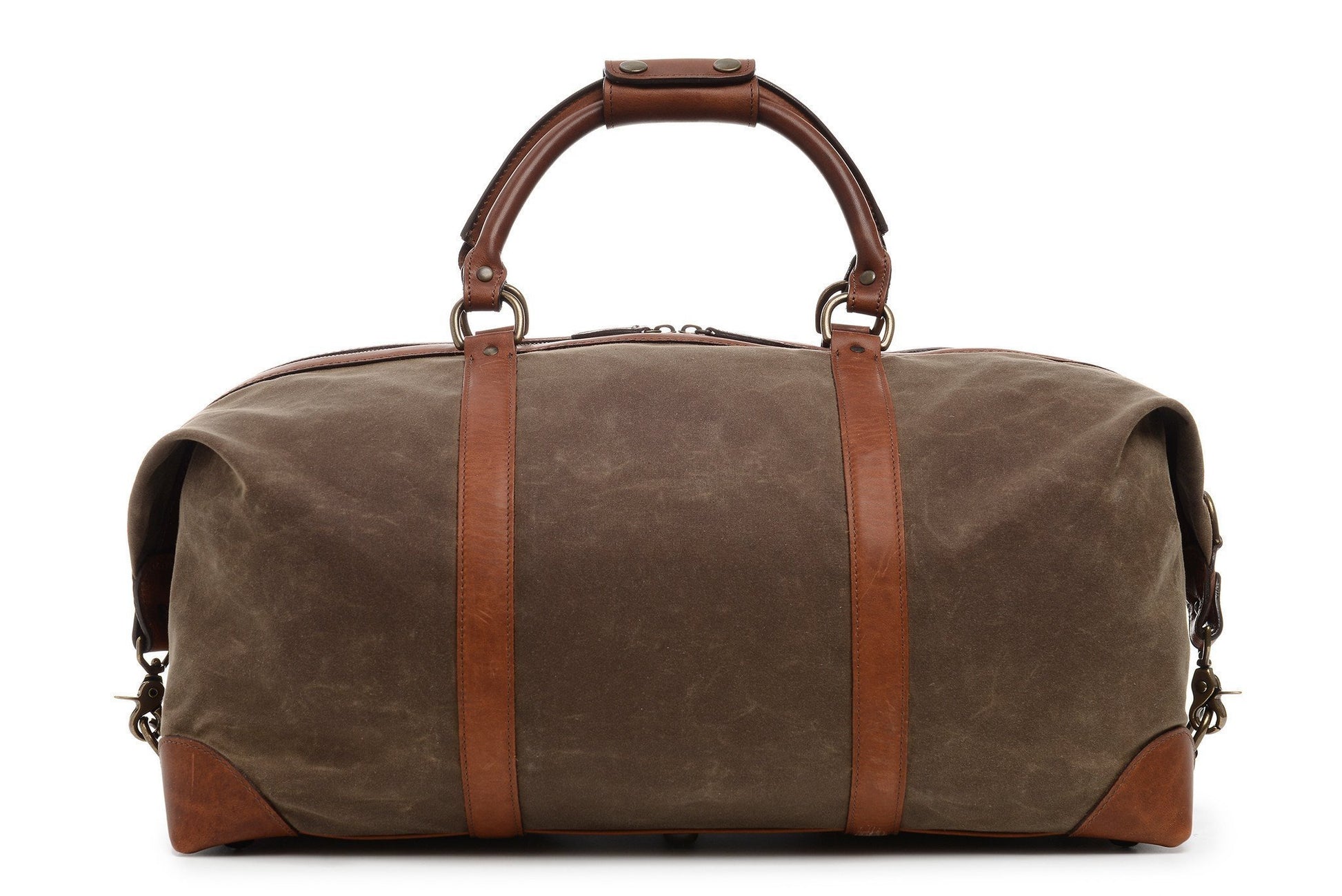 Twain Waxed Canvas and Leather Duffle, 22 Inch-Duffle-Sterling-and-Burke