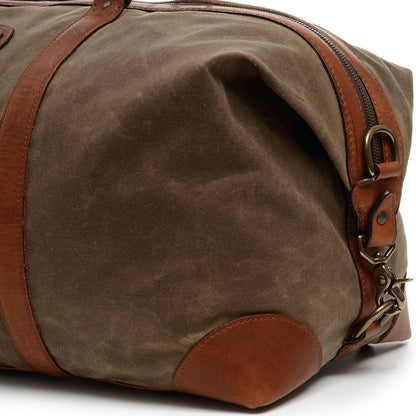 Twain Waxed Canvas and Leather Duffle, 22 Inch-Duffle-Sterling-and-Burke