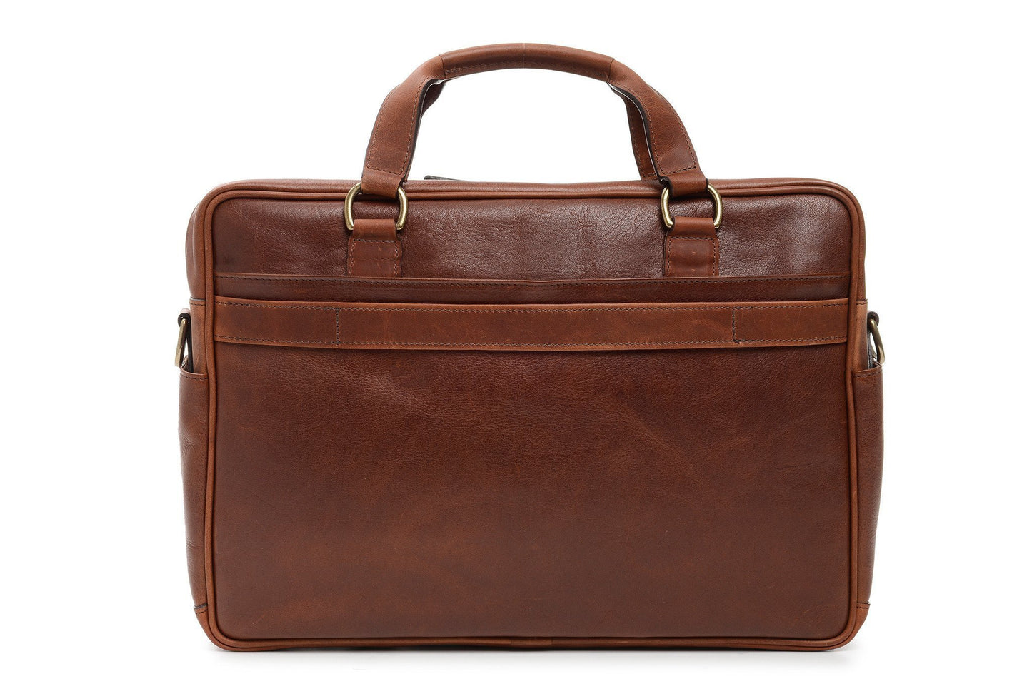 Barton Leather Brief Bag | Grain Leather | Made in USA | Korchmar-Brief Bag-Sterling-and-Burke