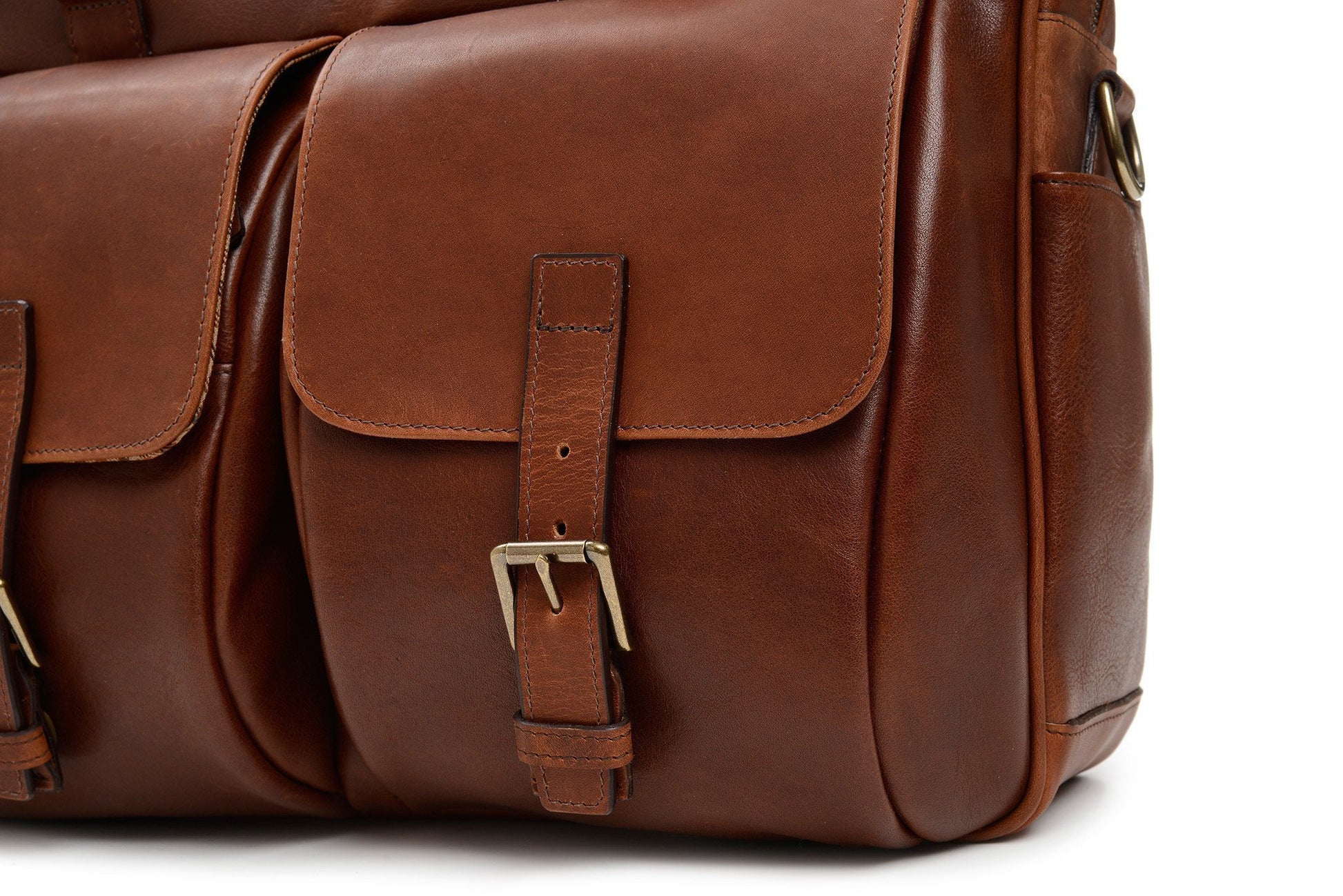 Barton Leather Brief Bag | Grain Leather | Made in USA | Korchmar-Brief Bag-Sterling-and-Burke