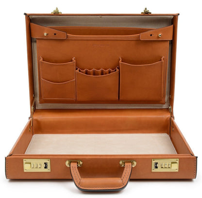 Attache Case | Belting Leather | Monroe Classic | 5 Inch Attache | Korchmar | Black or Tan-Attache-Sterling-and-Burke