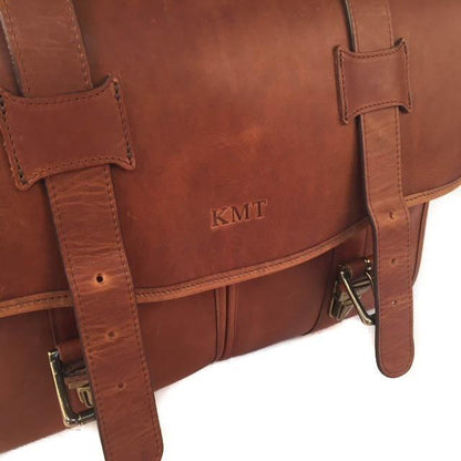 Garfield Leather Brief Bag | Made in USA | Initials Available | Sterling and Burke-Brief Bag-Sterling-and-Burke