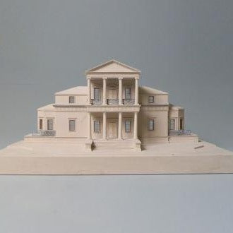 Limited Edition The First Monticello Sculpture | Custom Monticello Plaster Model | Extraordinary Quality and Detail | Made in England | Timothy Richards-Desk Accessory-Sterling-and-Burke