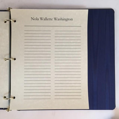 Ring Binder | Black Leather | Gold Tooling | Funeral Guest Book | Calf Leather Condolence Book | Funeral Registry | Sympathy Book | Made in England | Charing Cross-Guest Book-Sterling-and-Burke