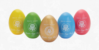 2018 White House Easter Egg | Set of Five | Special Gold Egg-Easter Egg-Sterling-and-Burke