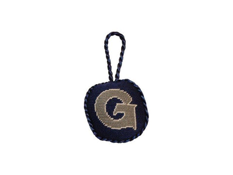 Georgetown University | Christmas Ornament | Needlepoint-Christmas Ornament-Sterling-and-Burke