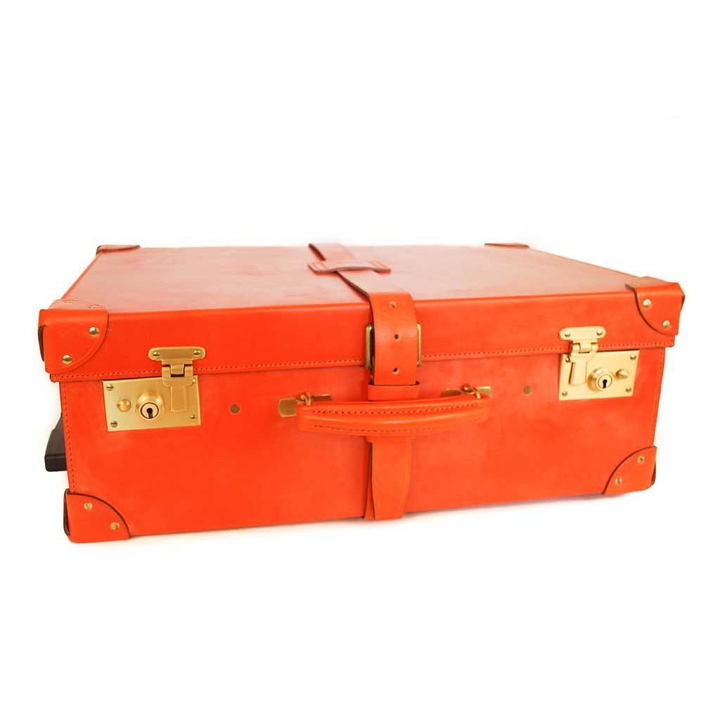 Leather Trunk Suitcase | 28 Inch | Wheels and Trolley Option | Hand Stitched | Luxury Travel | English Bridle Leather | Sterling and Burke-Suitcase-Sterling-and-Burke