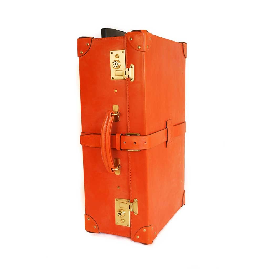 Leather Trunk Suitcase | 22 Inch | Wheels and Trolley Option | Hand Stitched | Luxury Travel | English Bridle Leather | Sterling and Burke-Suitcase-Sterling-and-Burke