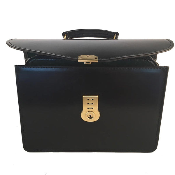 Laptop Briefcase, BESPOKE | Computer and Document Case | Hand Stitched | English Bridle Leather | Sterling and Burke-Computer Bag-Sterling-and-Burke