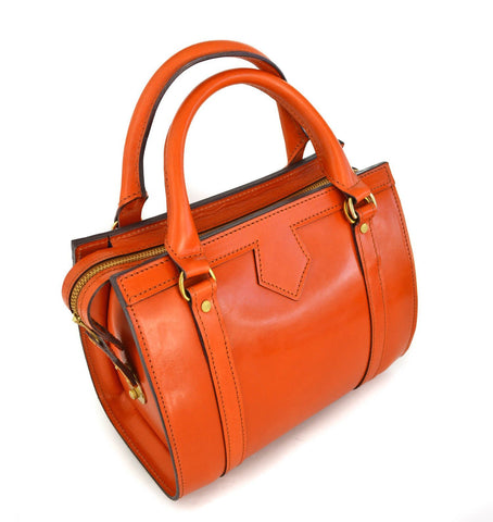 Petite Beatrice Handbag, London Tan | Hand Stitched | Orange English Bridle Leather | Small Luxury Handbag-Handbag-Sterling-and-Burke