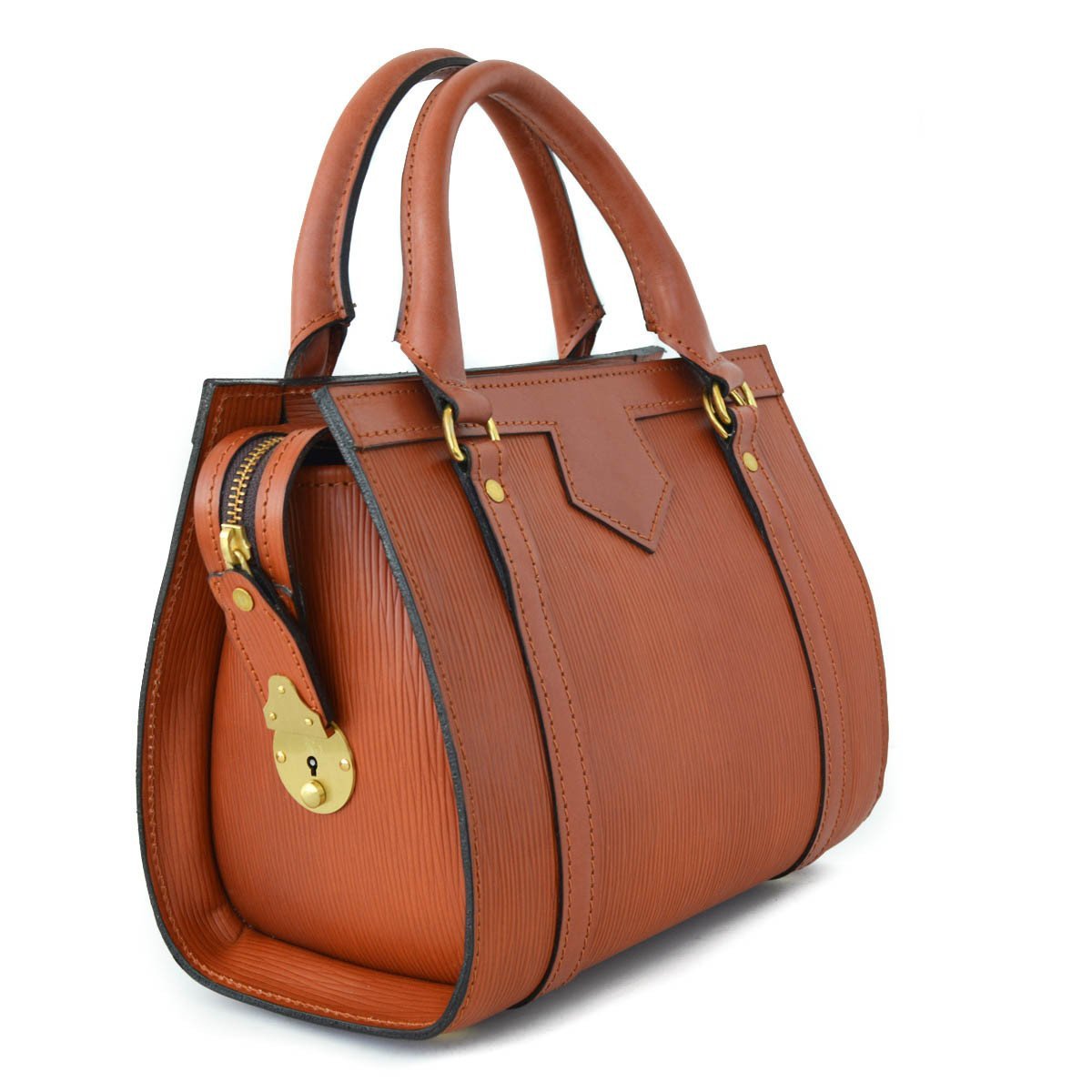Petite Beatrice Handbag, Straw Grain | Hand Stitched | Tan English Bridle Leather | Small Luxury Handbag-Handbag-Sterling-and-Burke