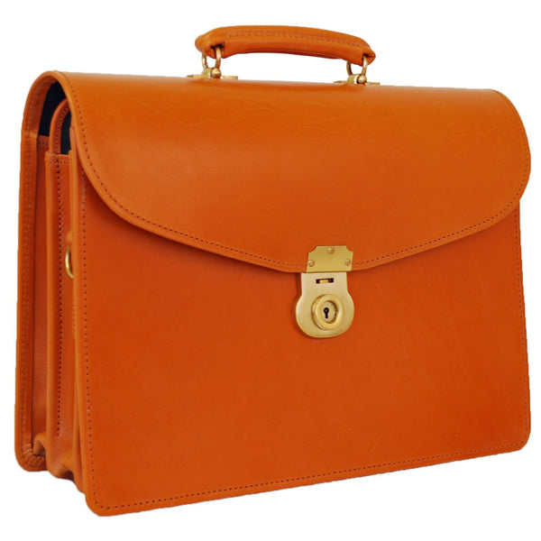 Large Laptop Briefcase, BESPOKE | Computer and Document Case | Hand Stitched | English Bridle Leather | Sterling and Burke-Computer Bag-Sterling-and-Burke