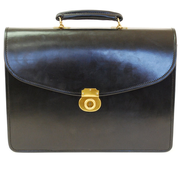 Laptop Briefcase, BESPOKE | Computer and Document Case | Hand Stitched | English Bridle Leather | Sterling and Burke-Computer Bag-Sterling-and-Burke