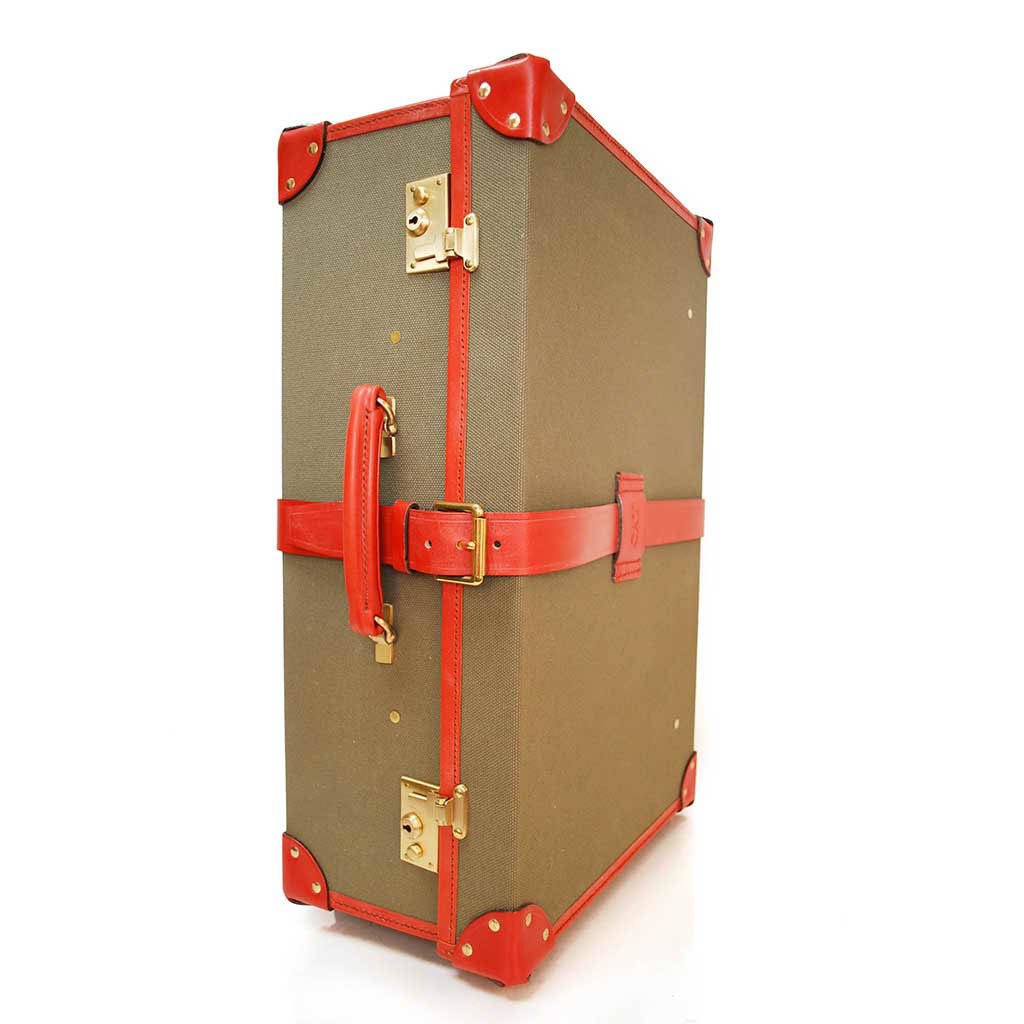 Canvas Trunk Suitcase | 21 Inch Carry On | Wheels and Trolley Option | Hand Stitched | Sterling and Burke-Suitcase-Sterling-and-Burke