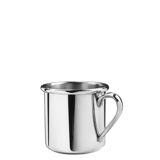 Baby Cup | Straight Edge Baby Cup with Handle | 5 oz. | Solid Pewter | Made in USA | Sterling and Burke-Baby Cup-Sterling-and-Burke