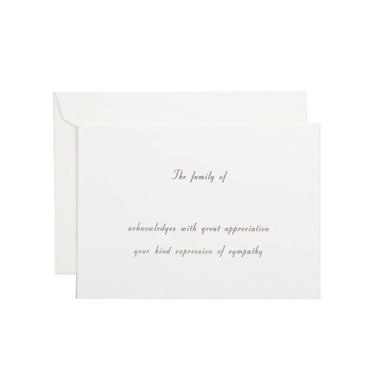 "The Family of" | Sympathy Cards | Set of 10 | Dempsey and Carroll-Stationery-Sterling-and-Burke