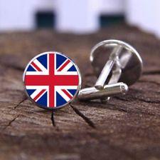 Union Jack Cufflinks - Round-Cufflinks-Sterling-and-Burke