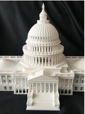 Capitol Building Sculpture Award | Resin US Capitol Building | Washington, DC Capitol | 16 inches