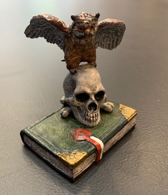 Owl on Scull - Book | Viennese Bronze