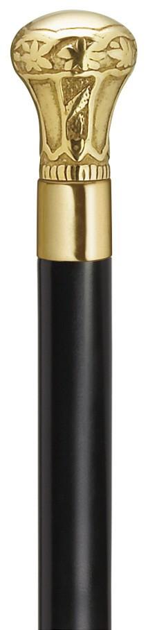 Regal Brass Knob Cane | Elegant Cane | Brass Top Decoration-Walking Stick-Sterling-and-Burke