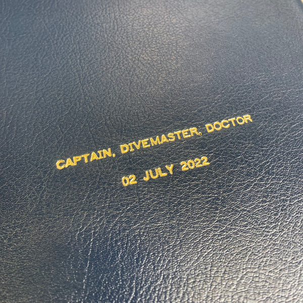 Yachting Log | MABUHAY | Leather Bound | Hand Made in England | Gold Stamp Personalization