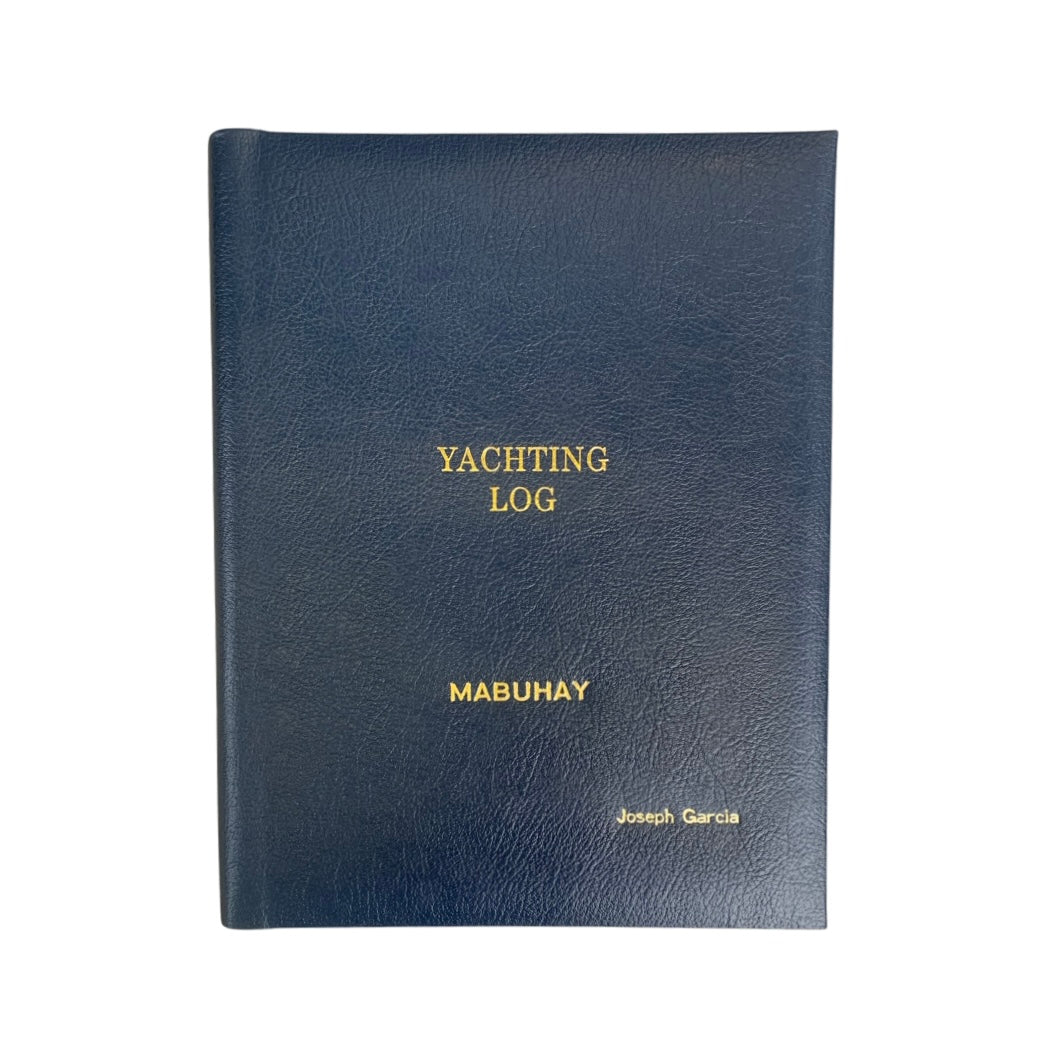 Yachting Log | MABUHAY | Leather Bound | Hand Made in England | Gold Stamp Personalization